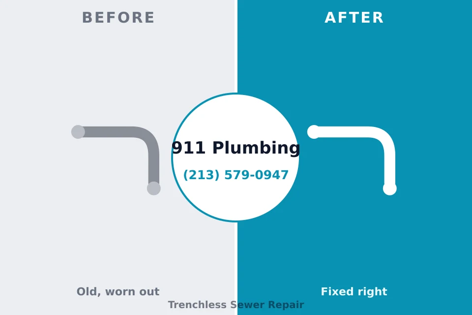 Before and after: plumbing repair Wichita, KS